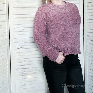 89th & Madison | Scalloped Hem Chenille Sweater